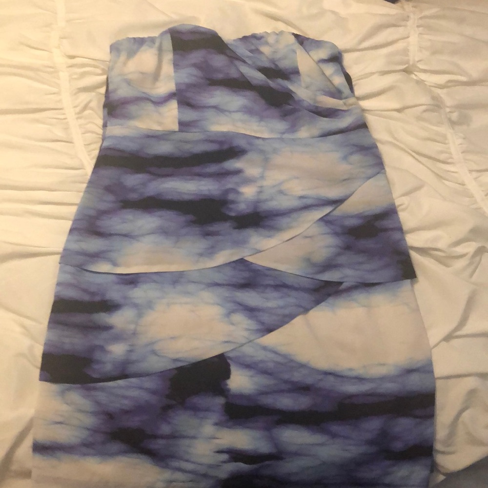 Outback Red purple, black, baby blue & white dress